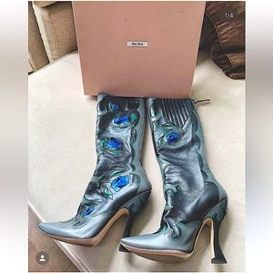 (SOLD)MIU MIU Runway Boots As Seen On Taylor Swift In VOGUE